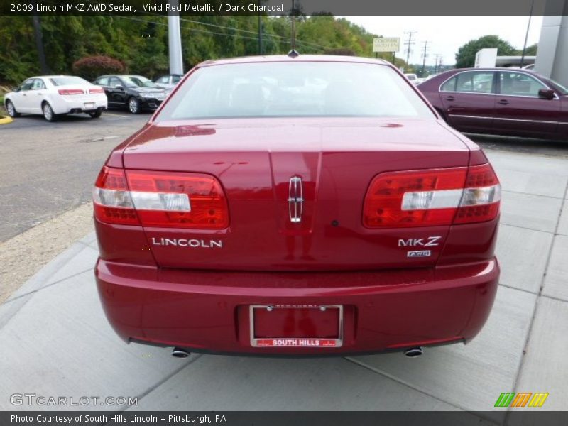 Vivid Red Metallic / Dark Charcoal 2009 Lincoln MKZ AWD Sedan