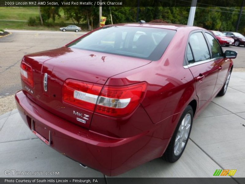 Vivid Red Metallic / Dark Charcoal 2009 Lincoln MKZ AWD Sedan
