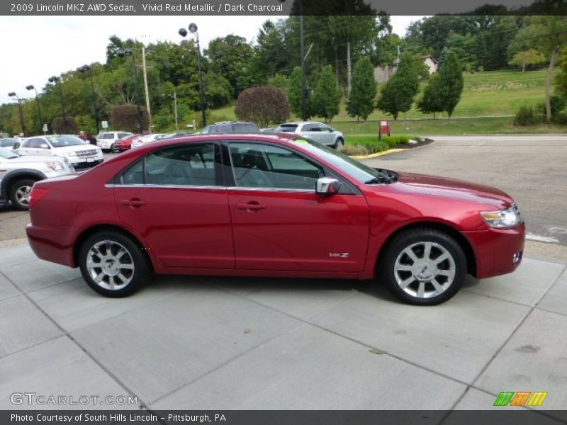 Vivid Red Metallic / Dark Charcoal 2009 Lincoln MKZ AWD Sedan