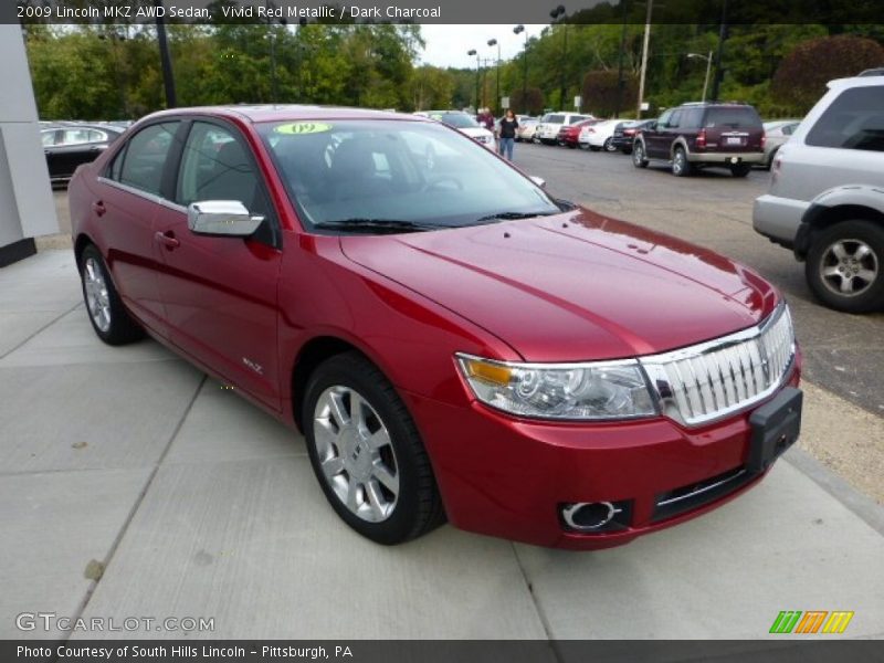 Vivid Red Metallic / Dark Charcoal 2009 Lincoln MKZ AWD Sedan
