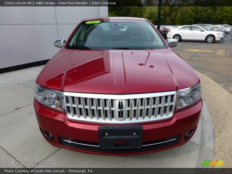 Vivid Red Metallic / Dark Charcoal 2009 Lincoln MKZ AWD Sedan