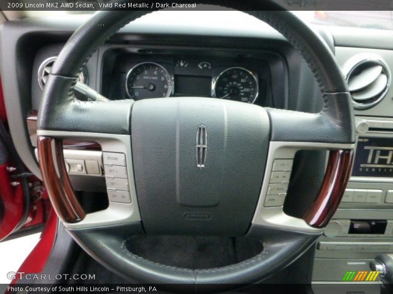 Vivid Red Metallic / Dark Charcoal 2009 Lincoln MKZ AWD Sedan