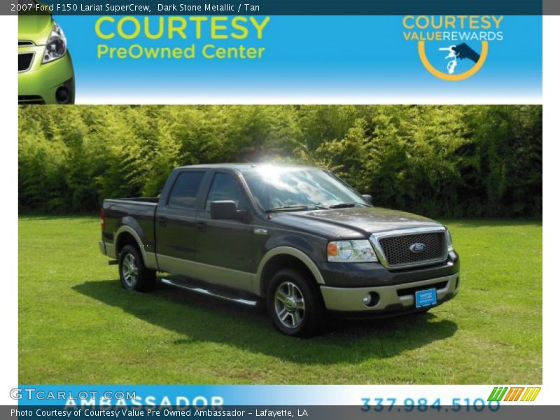 Dark Stone Metallic / Tan 2007 Ford F150 Lariat SuperCrew