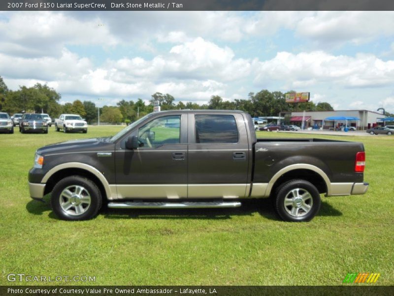 Dark Stone Metallic / Tan 2007 Ford F150 Lariat SuperCrew