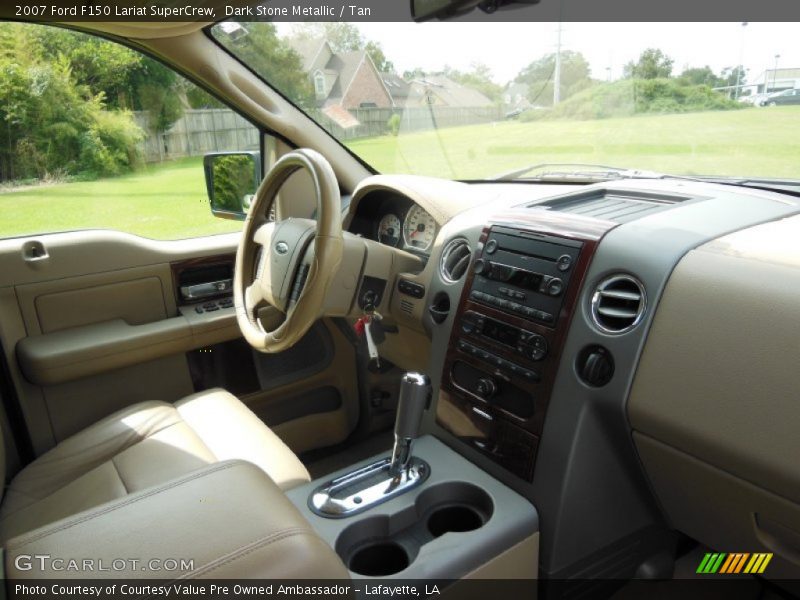 Dark Stone Metallic / Tan 2007 Ford F150 Lariat SuperCrew