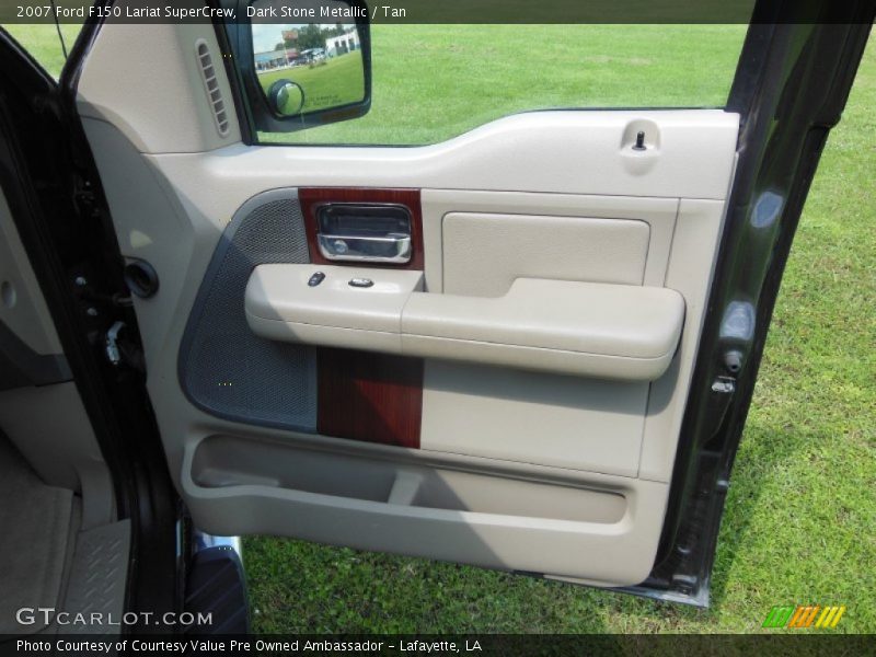 Dark Stone Metallic / Tan 2007 Ford F150 Lariat SuperCrew