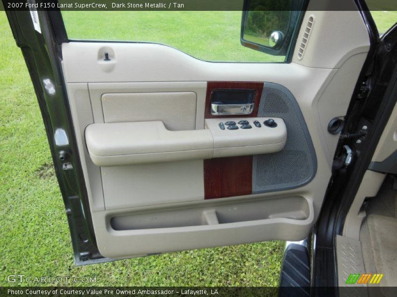 Dark Stone Metallic / Tan 2007 Ford F150 Lariat SuperCrew