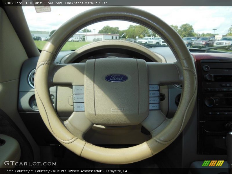 Dark Stone Metallic / Tan 2007 Ford F150 Lariat SuperCrew