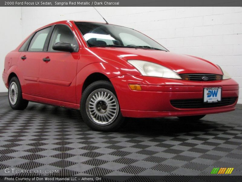 Sangria Red Metallic / Dark Charcoal 2000 Ford Focus LX Sedan