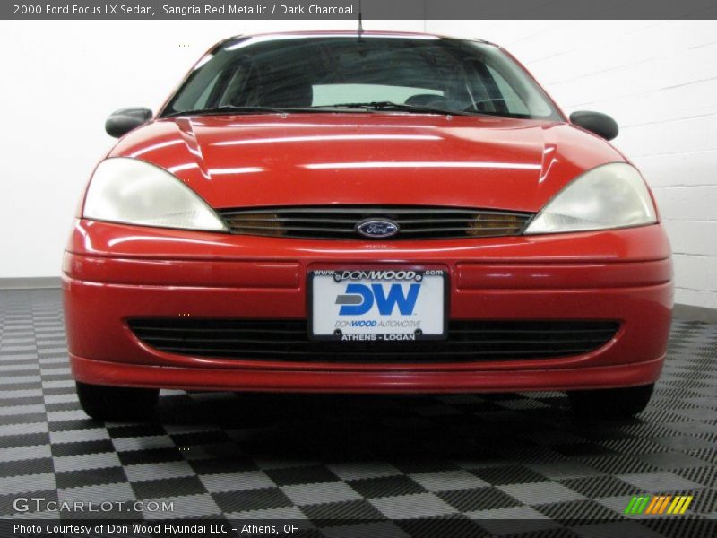 Sangria Red Metallic / Dark Charcoal 2000 Ford Focus LX Sedan
