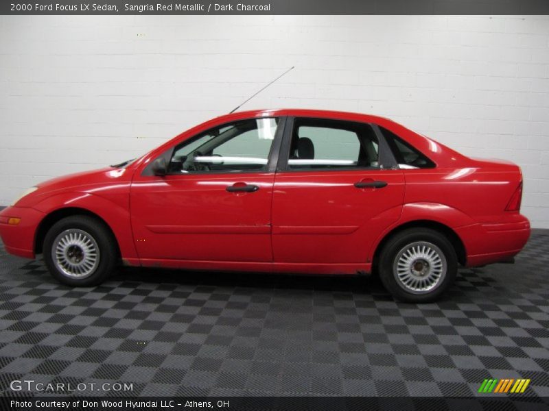 Sangria Red Metallic / Dark Charcoal 2000 Ford Focus LX Sedan