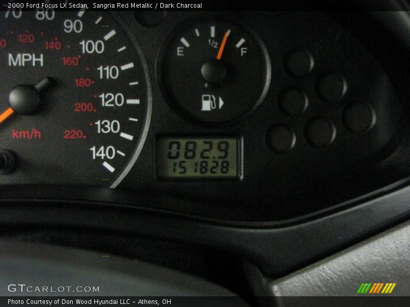 Sangria Red Metallic / Dark Charcoal 2000 Ford Focus LX Sedan