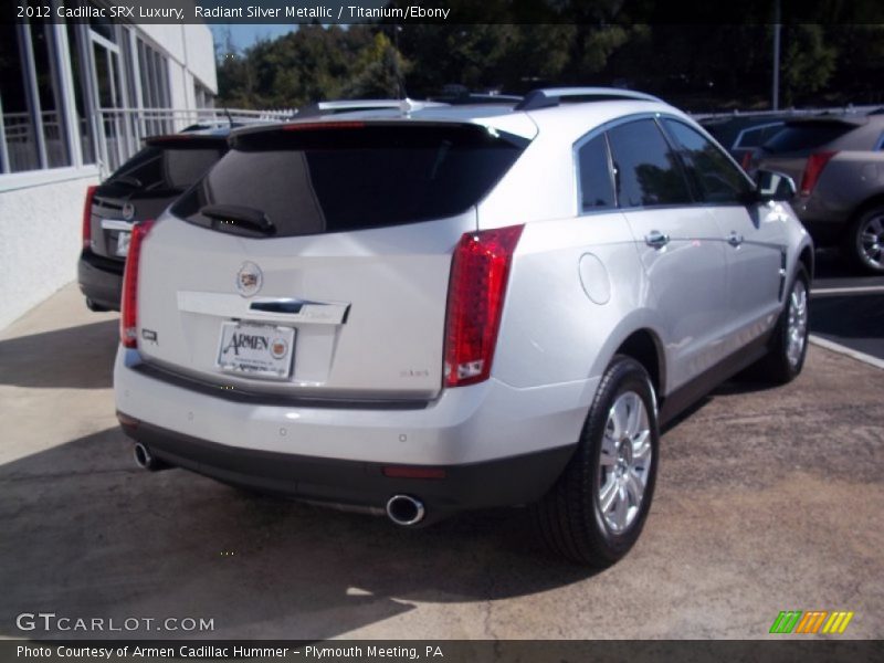 Radiant Silver Metallic / Titanium/Ebony 2012 Cadillac SRX Luxury
