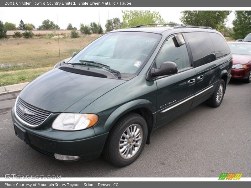 Shale Green Metallic / Taupe 2001 Chrysler Town & Country Limited