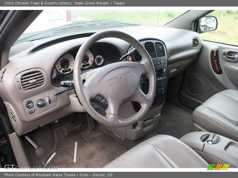 Shale Green Metallic / Taupe 2001 Chrysler Town & Country Limited