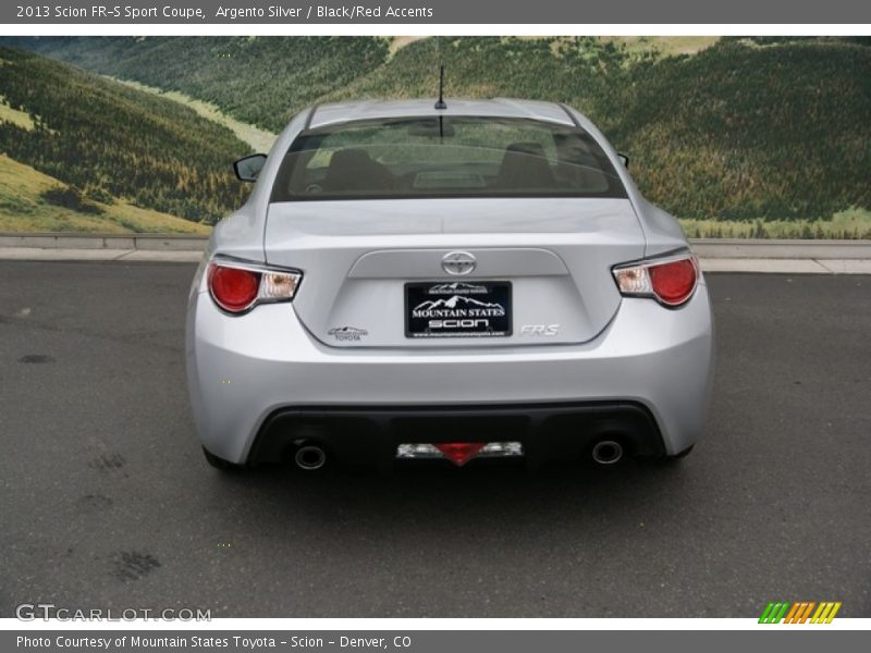 Argento Silver / Black/Red Accents 2013 Scion FR-S Sport Coupe