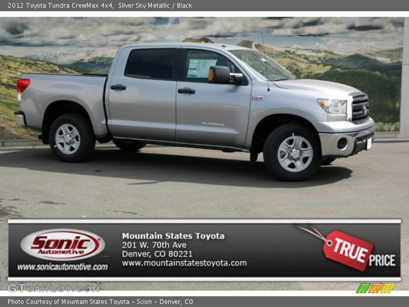 Silver Sky Metallic / Black 2012 Toyota Tundra CrewMax 4x4