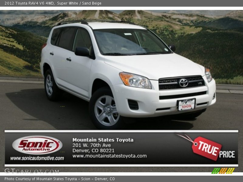 Super White / Sand Beige 2012 Toyota RAV4 V6 4WD