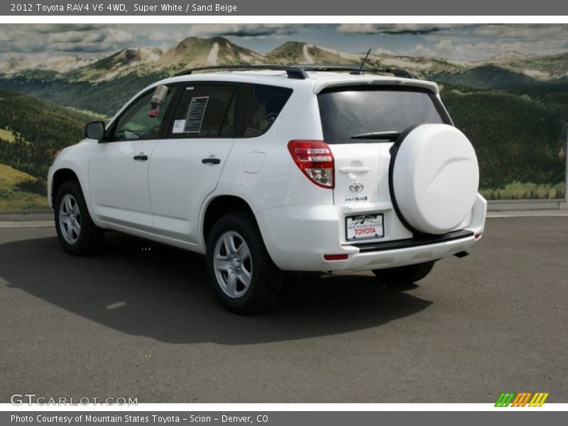 Super White / Sand Beige 2012 Toyota RAV4 V6 4WD