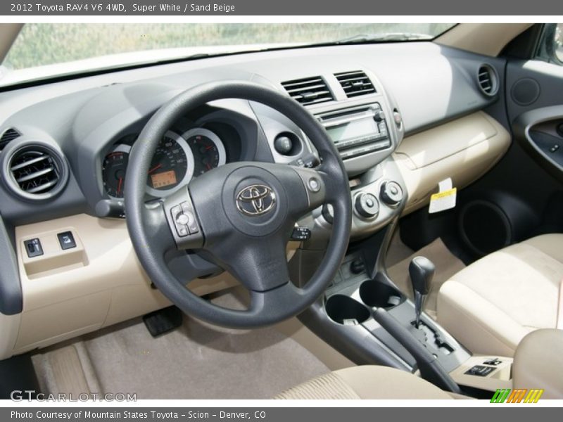 Super White / Sand Beige 2012 Toyota RAV4 V6 4WD