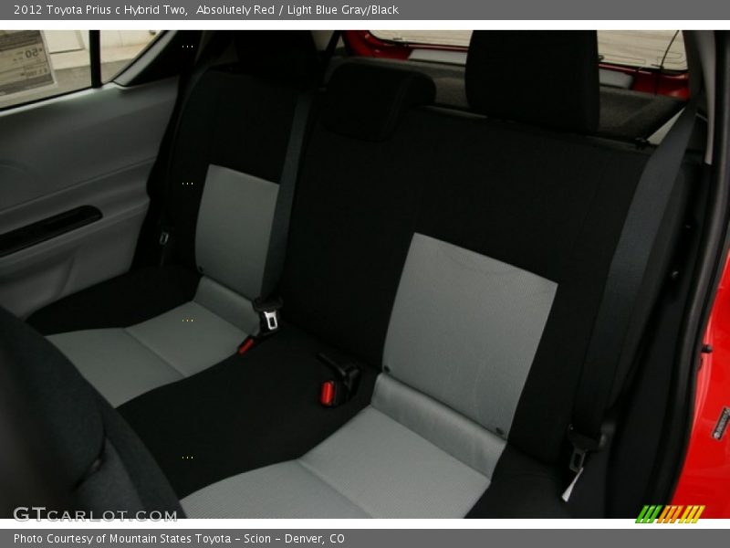 Absolutely Red / Light Blue Gray/Black 2012 Toyota Prius c Hybrid Two