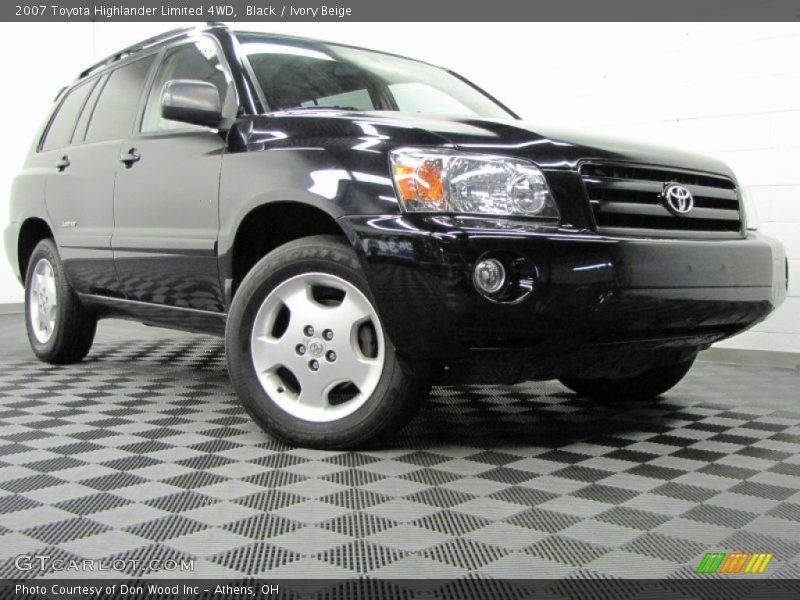 Black / Ivory Beige 2007 Toyota Highlander Limited 4WD
