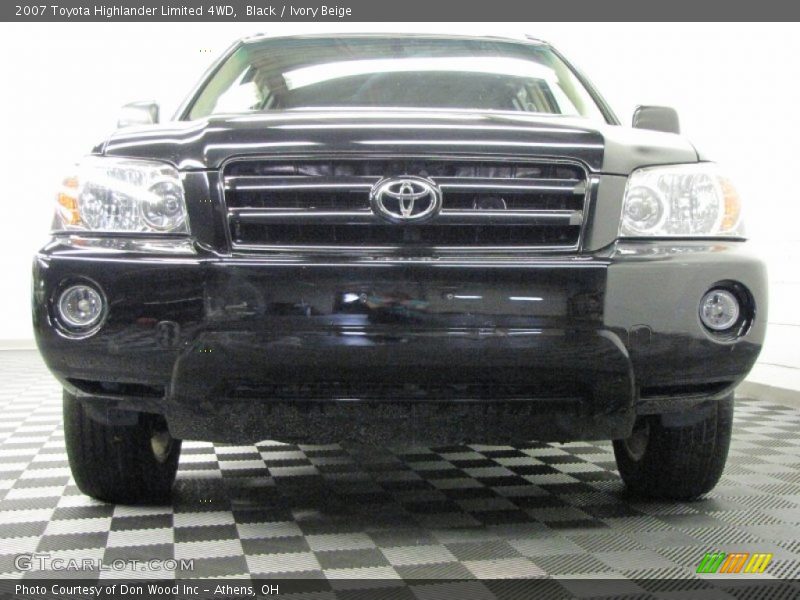 Black / Ivory Beige 2007 Toyota Highlander Limited 4WD