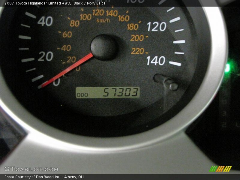 Black / Ivory Beige 2007 Toyota Highlander Limited 4WD