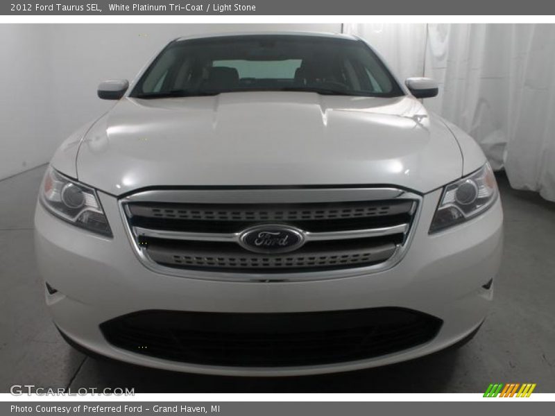 White Platinum Tri-Coat / Light Stone 2012 Ford Taurus SEL
