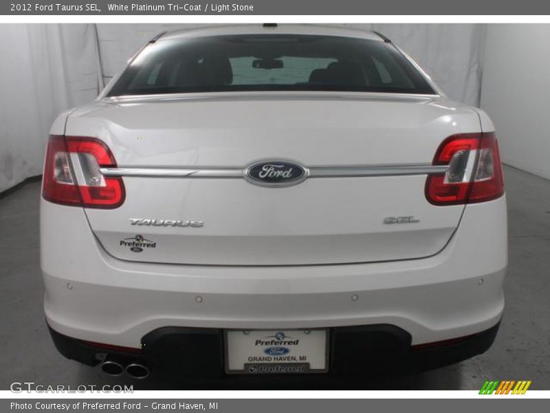White Platinum Tri-Coat / Light Stone 2012 Ford Taurus SEL