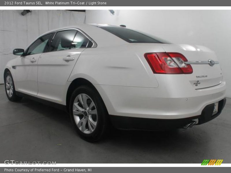 White Platinum Tri-Coat / Light Stone 2012 Ford Taurus SEL
