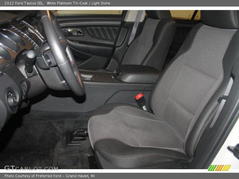 White Platinum Tri-Coat / Light Stone 2012 Ford Taurus SEL