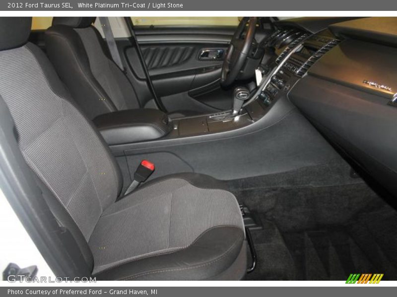 White Platinum Tri-Coat / Light Stone 2012 Ford Taurus SEL