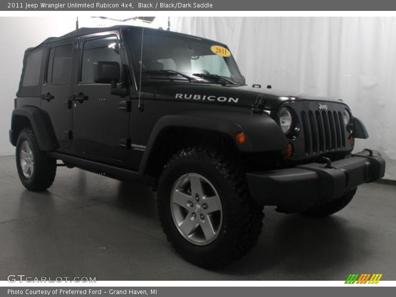 Black / Black/Dark Saddle 2011 Jeep Wrangler Unlimited Rubicon 4x4