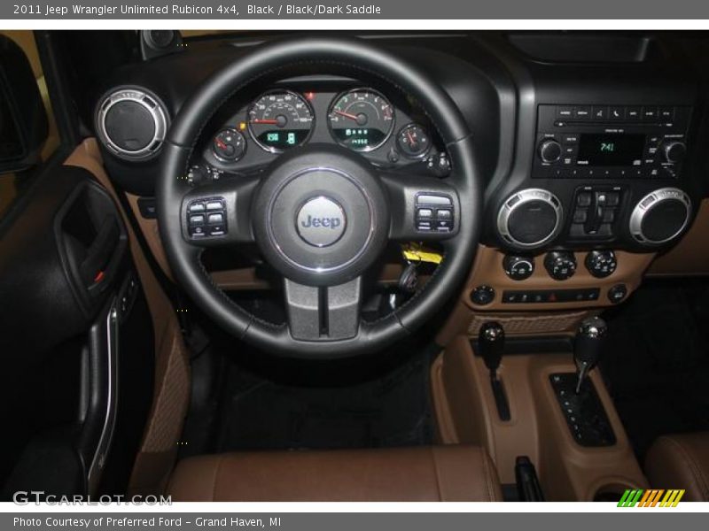 Black / Black/Dark Saddle 2011 Jeep Wrangler Unlimited Rubicon 4x4