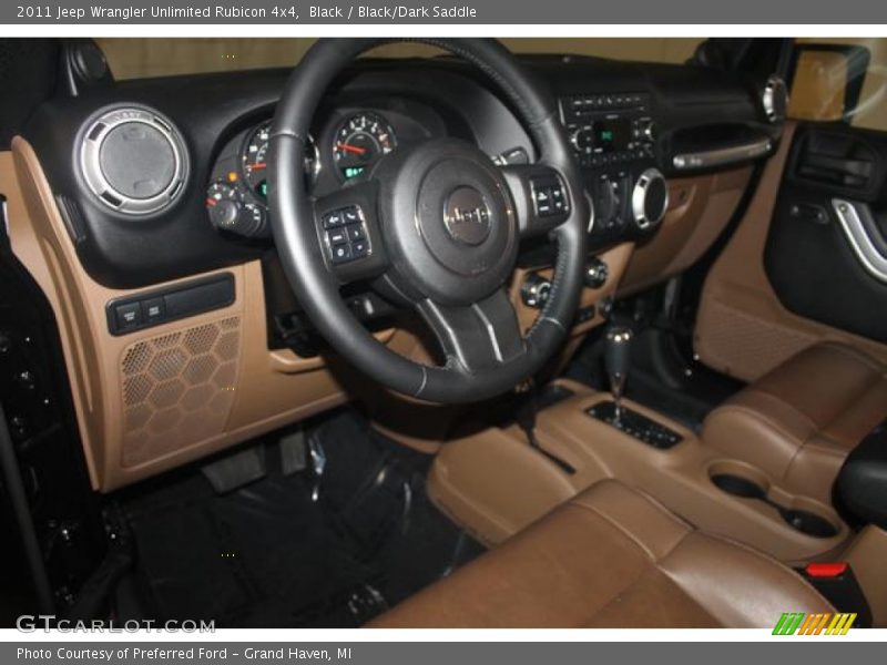 Black / Black/Dark Saddle 2011 Jeep Wrangler Unlimited Rubicon 4x4