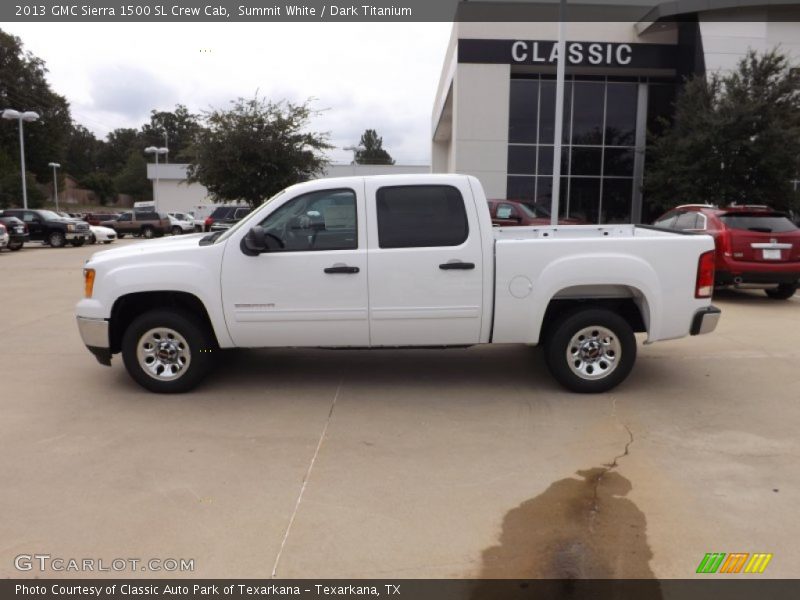 Summit White / Dark Titanium 2013 GMC Sierra 1500 SL Crew Cab