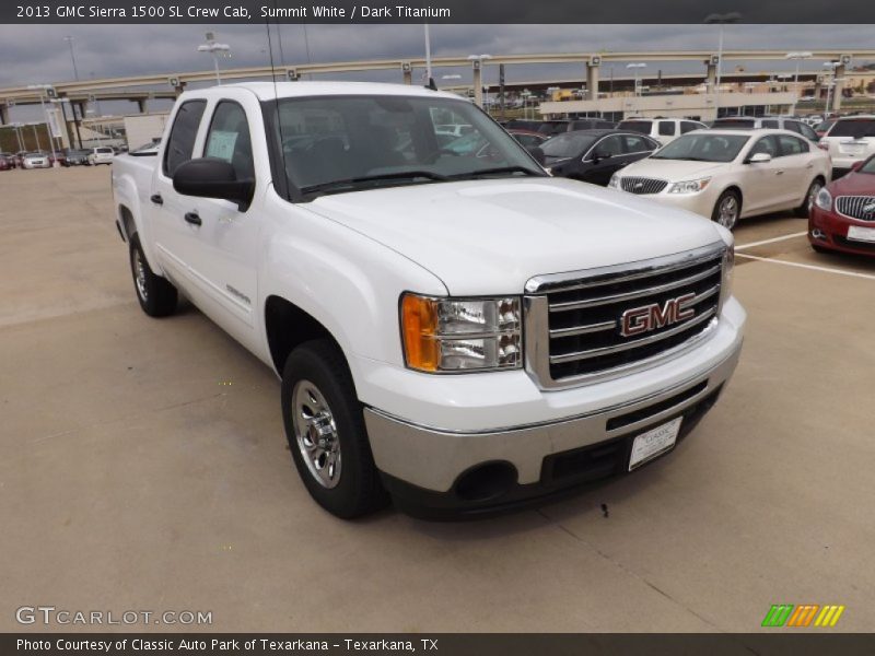 Summit White / Dark Titanium 2013 GMC Sierra 1500 SL Crew Cab