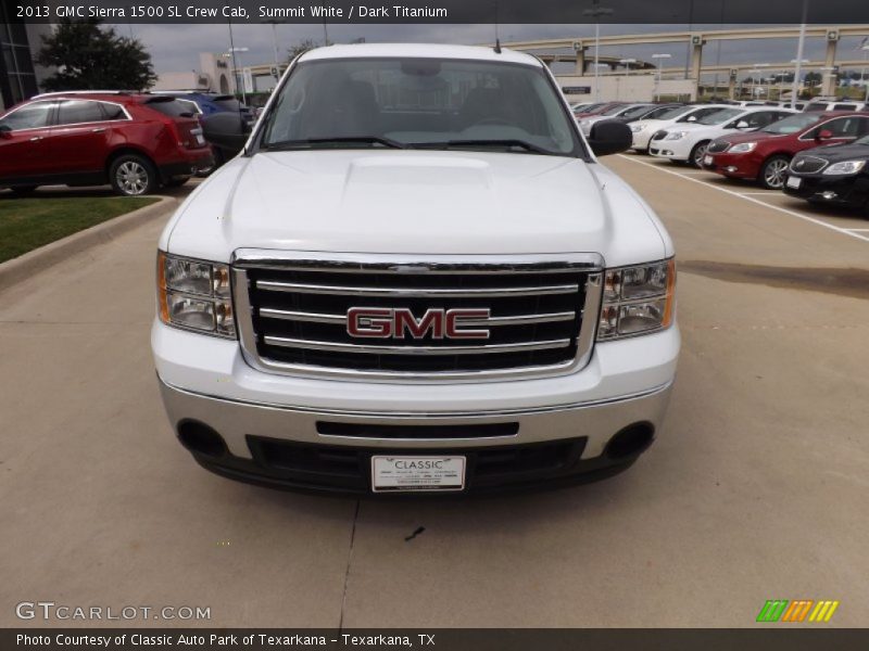 Summit White / Dark Titanium 2013 GMC Sierra 1500 SL Crew Cab