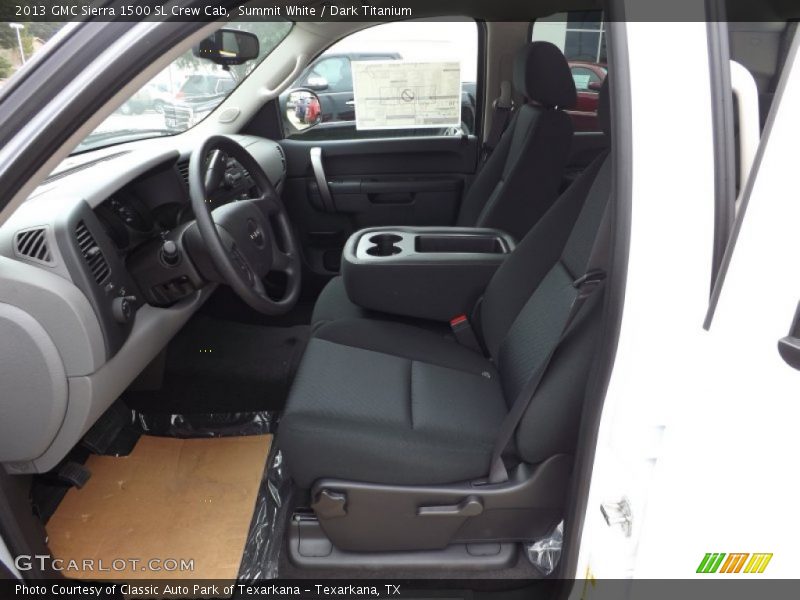 Summit White / Dark Titanium 2013 GMC Sierra 1500 SL Crew Cab