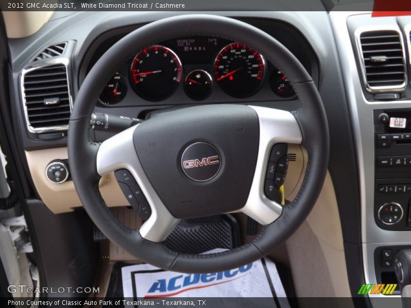 White Diamond Tricoat / Cashmere 2012 GMC Acadia SLT