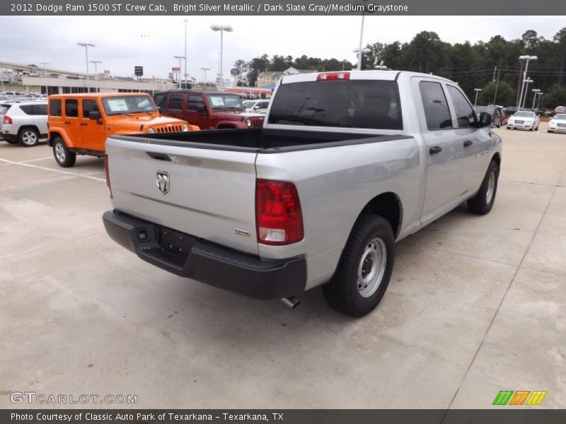 Bright Silver Metallic / Dark Slate Gray/Medium Graystone 2012 Dodge Ram 1500 ST Crew Cab