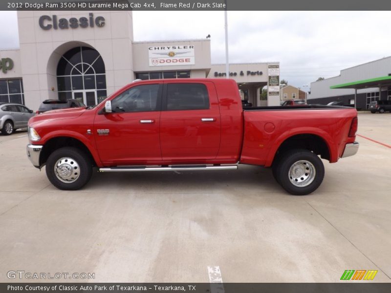 Flame Red / Dark Slate 2012 Dodge Ram 3500 HD Laramie Mega Cab 4x4
