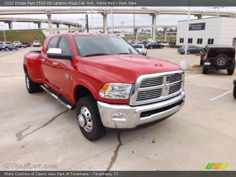 Flame Red / Dark Slate 2012 Dodge Ram 3500 HD Laramie Mega Cab 4x4