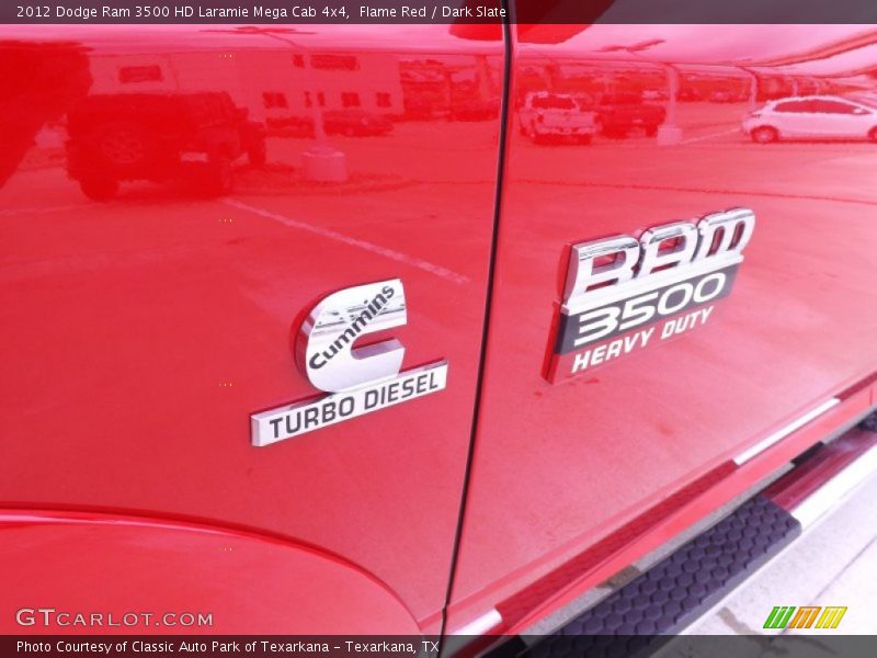 Flame Red / Dark Slate 2012 Dodge Ram 3500 HD Laramie Mega Cab 4x4