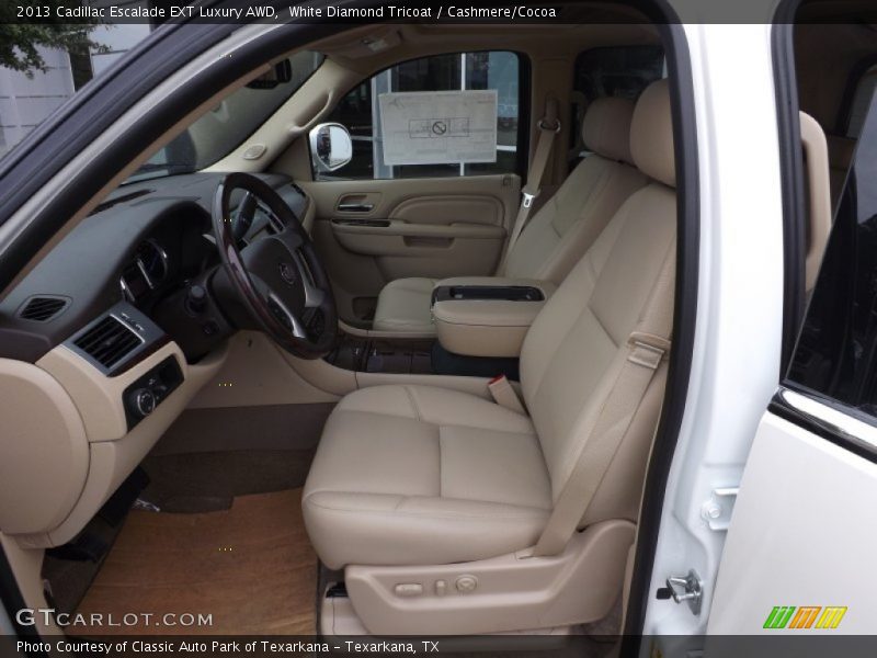 White Diamond Tricoat / Cashmere/Cocoa 2013 Cadillac Escalade EXT Luxury AWD