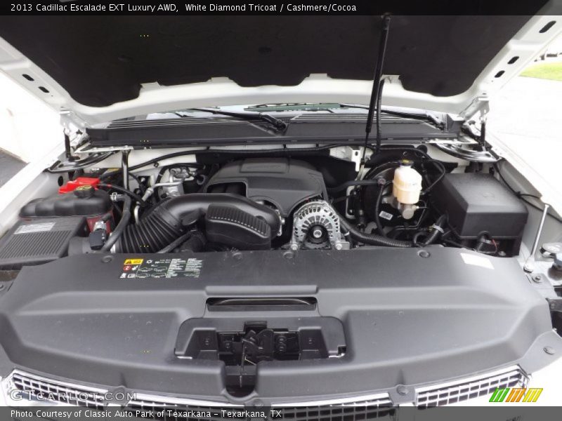 White Diamond Tricoat / Cashmere/Cocoa 2013 Cadillac Escalade EXT Luxury AWD