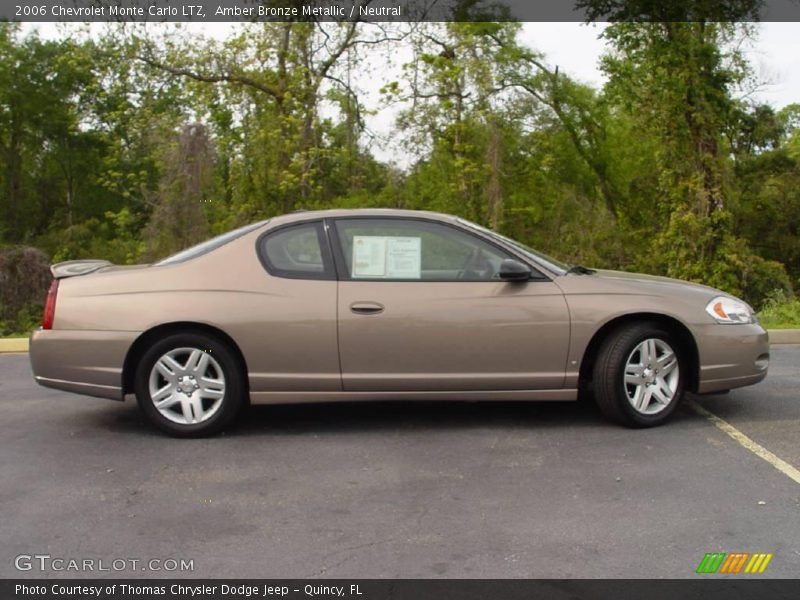Amber Bronze Metallic / Neutral 2006 Chevrolet Monte Carlo LTZ