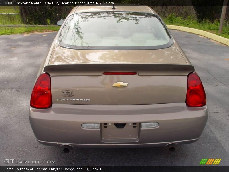 Amber Bronze Metallic / Neutral 2006 Chevrolet Monte Carlo LTZ