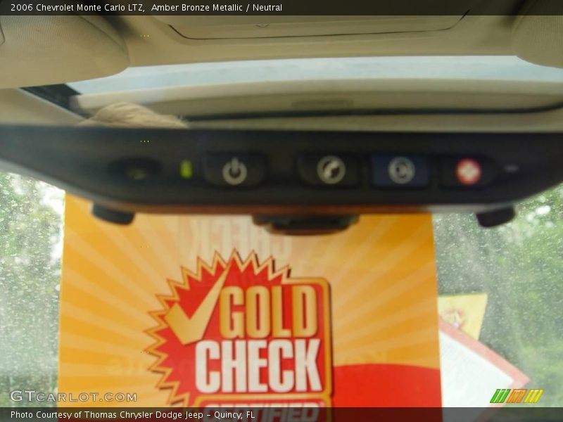 Amber Bronze Metallic / Neutral 2006 Chevrolet Monte Carlo LTZ